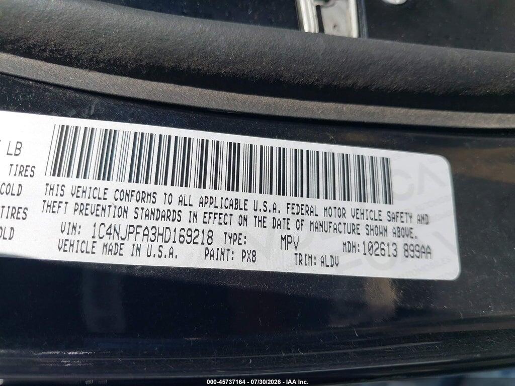1C4NJPFA3HD169218 2017 JEEP PATRIOT photo no. 9