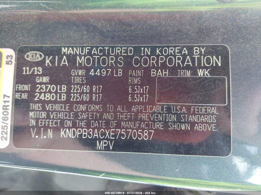 KNDPB3ACXE7570587 2014 KIA SPORTAGE photo no. 9