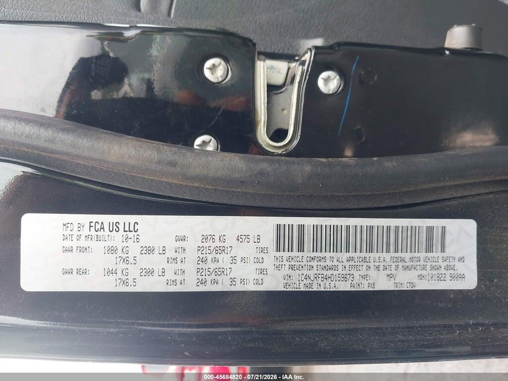 1C4NJRFB4HD159673 2017 JEEP PATRIOT photo no. 9