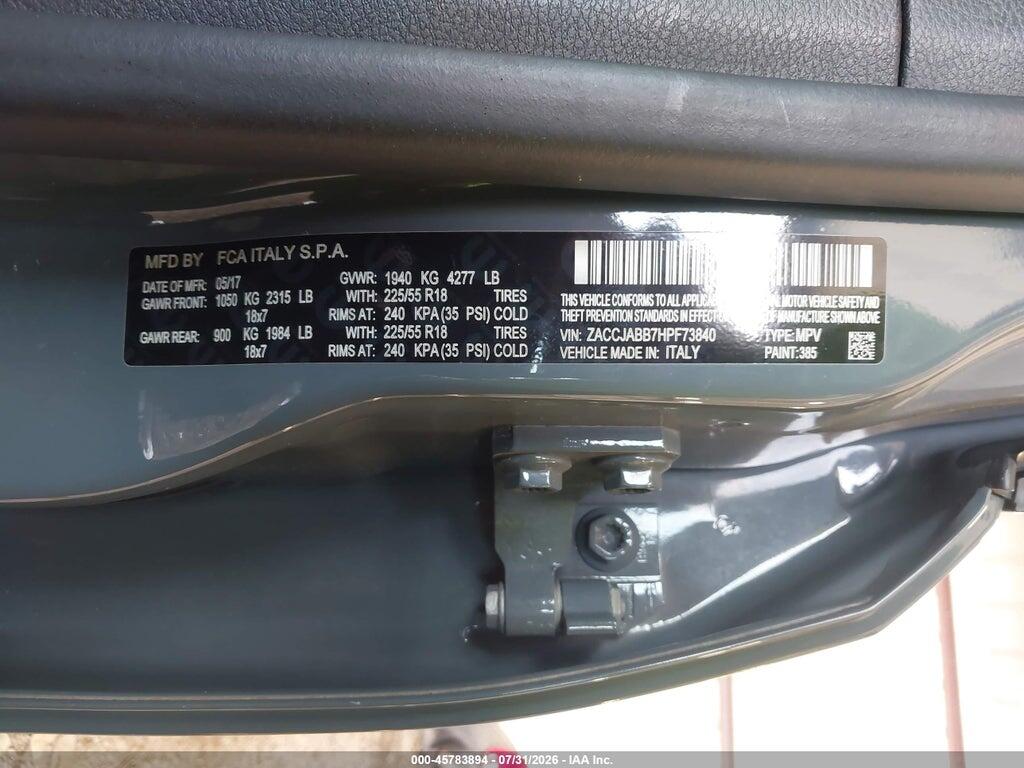 ZACCJABB7HPF73840 2017 JEEP RENEGADE photo no. 9