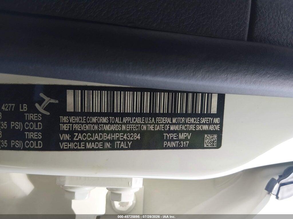 ZACCJADB4HPE43284 2017 JEEP RENEGADE photo no. 9