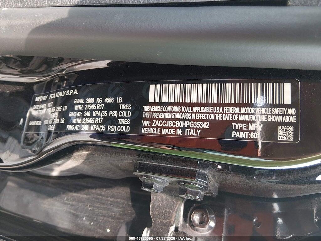 ZACCJBCB0HPG35342 2017 JEEP RENEGADE photo no. 9