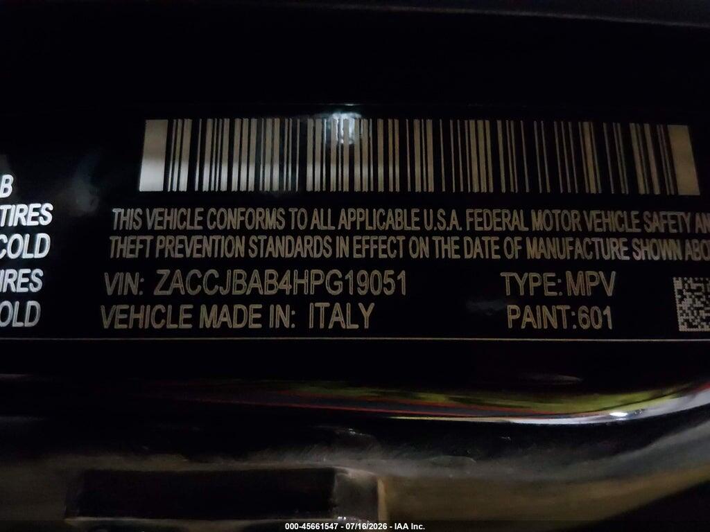ZACCJBAB4HPG19051 2017 JEEP RENEGADE photo no. 9