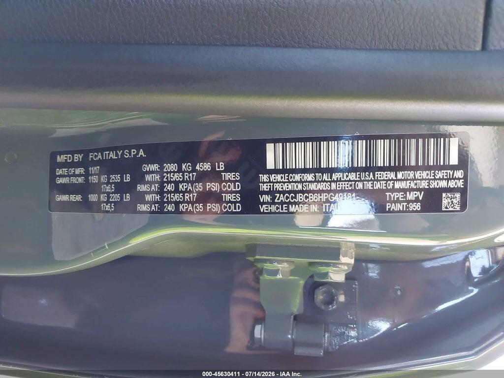 ZACCJBCB6HPG49181 2017 JEEP RENEGADE photo no. 9
