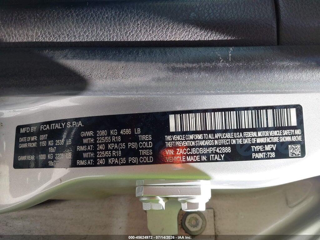 ZACCJBDB8HPF42888 2017 JEEP RENEGADE photo no. 9