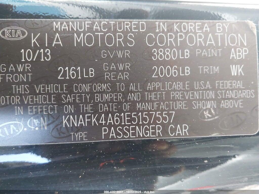 KNAFK4A61E5157557 2014 KIA FORTE photo no. 9