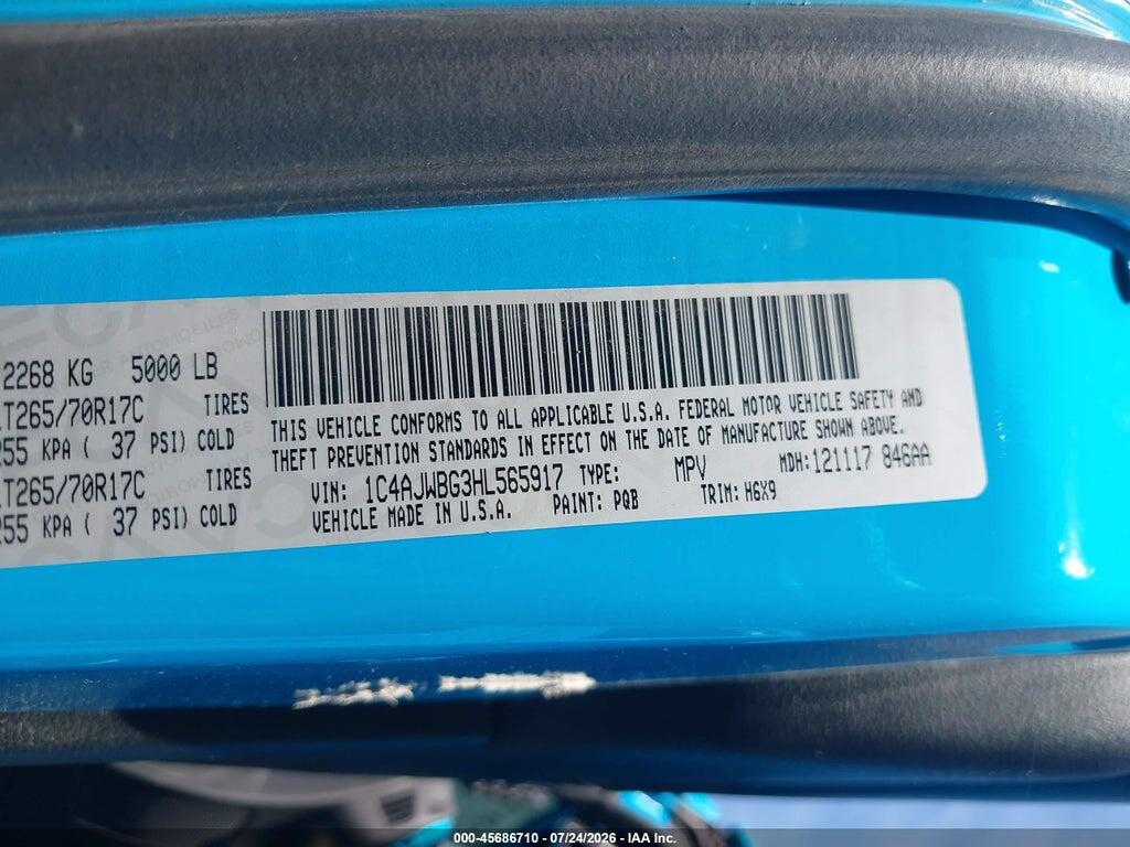 1C4AJWBG3HL565917 2017 JEEP WRANGLER photo no. 9