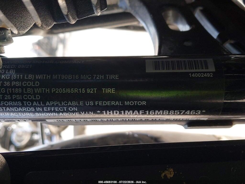 1HD1MAF16MB857463 2021 HARLEY-DAVIDSON FLHTCUTG photo no. 10