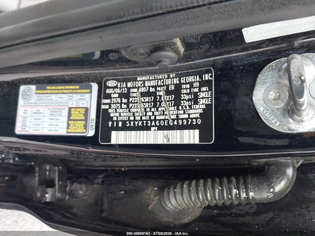 5XYKT3A60EG499730 2014 KIA SORENTO photo no. 9
