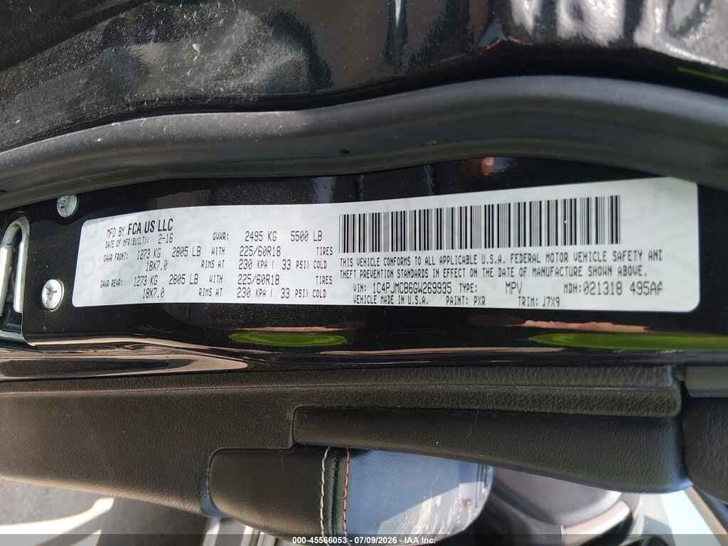 1C4PJMCB6GW269935 2016 JEEP CHEROKEE photo no. 9