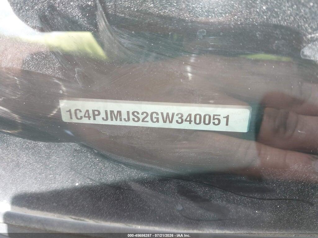 1C4PJMJS2GW340051 2016 JEEP CHEROKEE photo no. 9