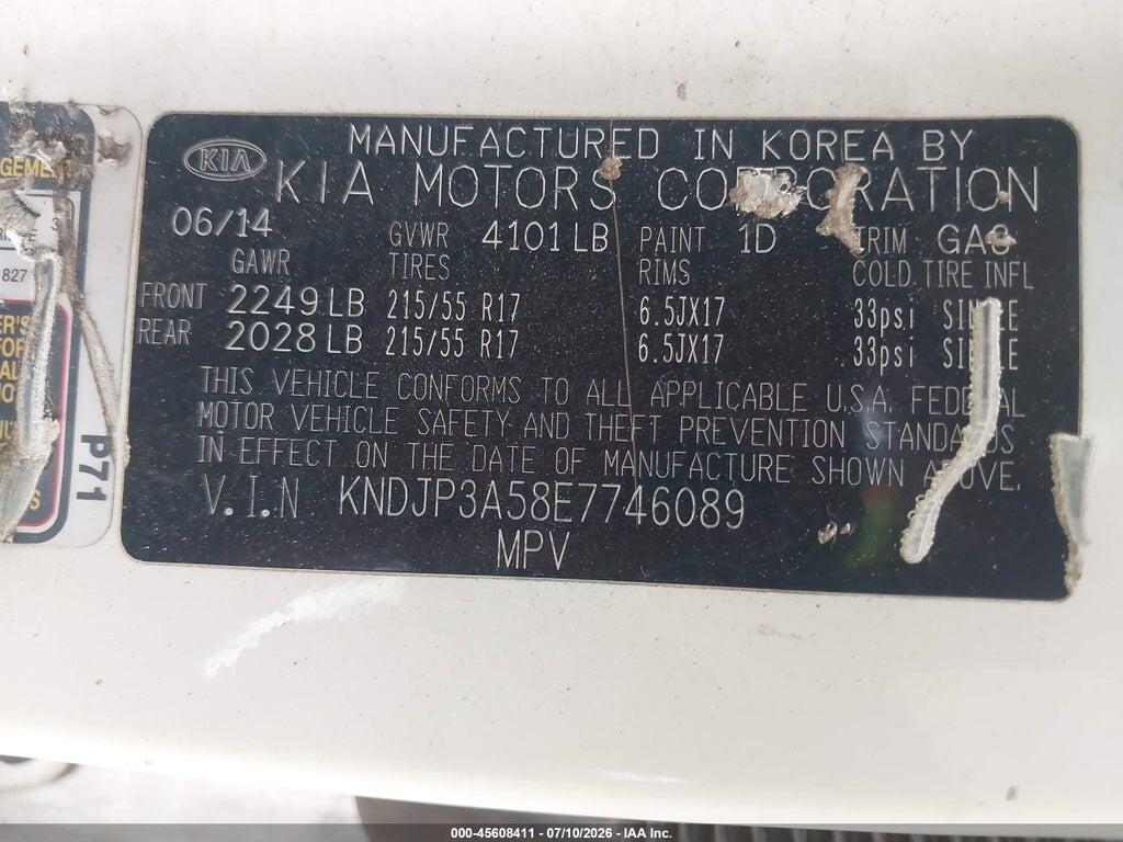 KNDJP3A58E7746089 2014 KIA SOUL photo no. 9