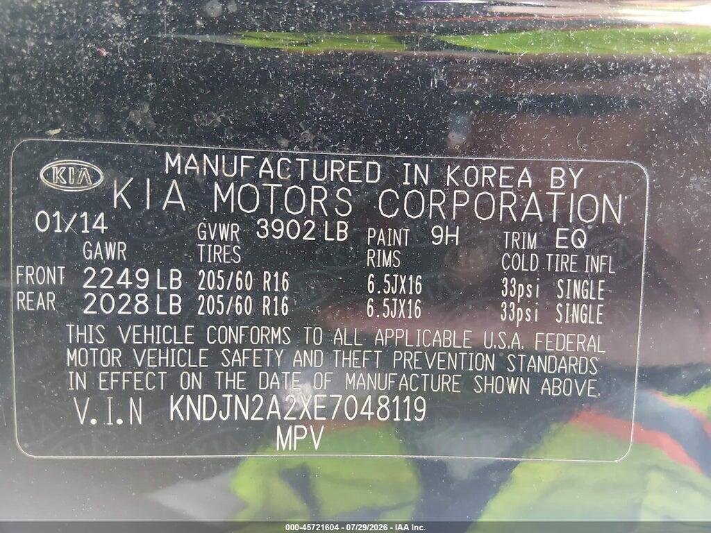 KNDJN2A2XE7048119 2014 KIA SOUL photo no. 9
