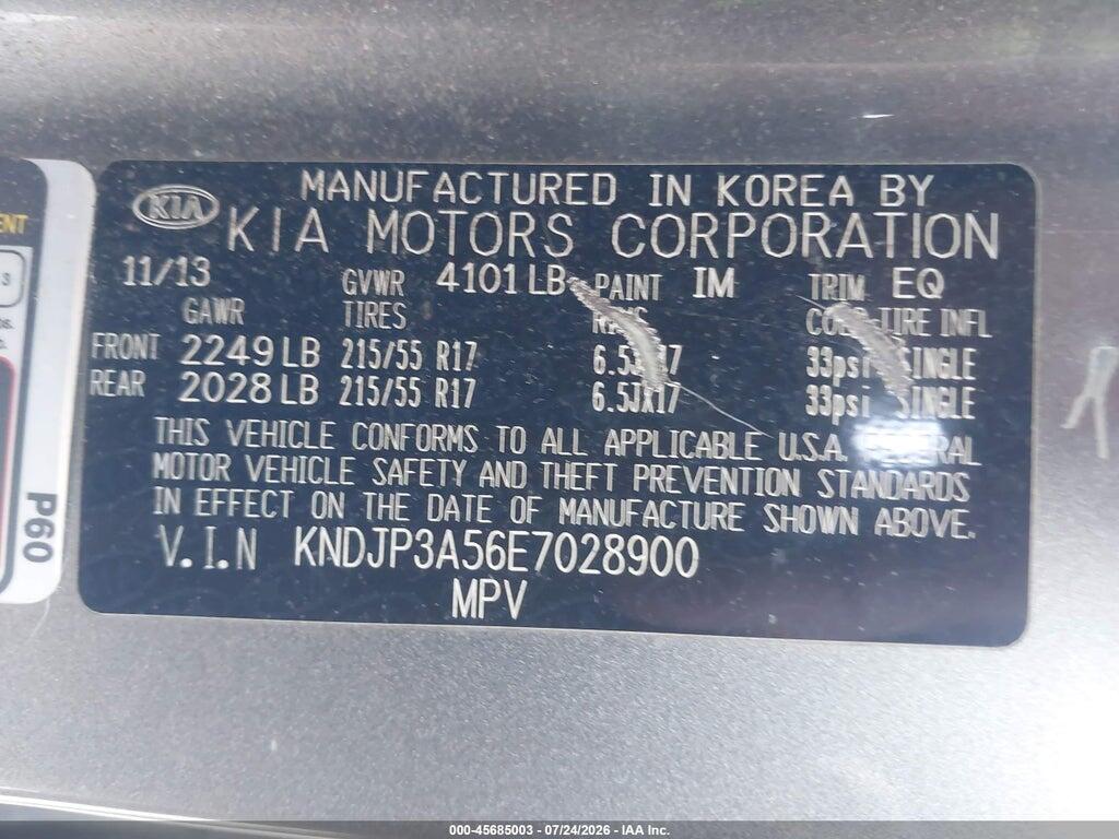 KNDJP3A56E7028900 2014 KIA SOUL photo no. 9