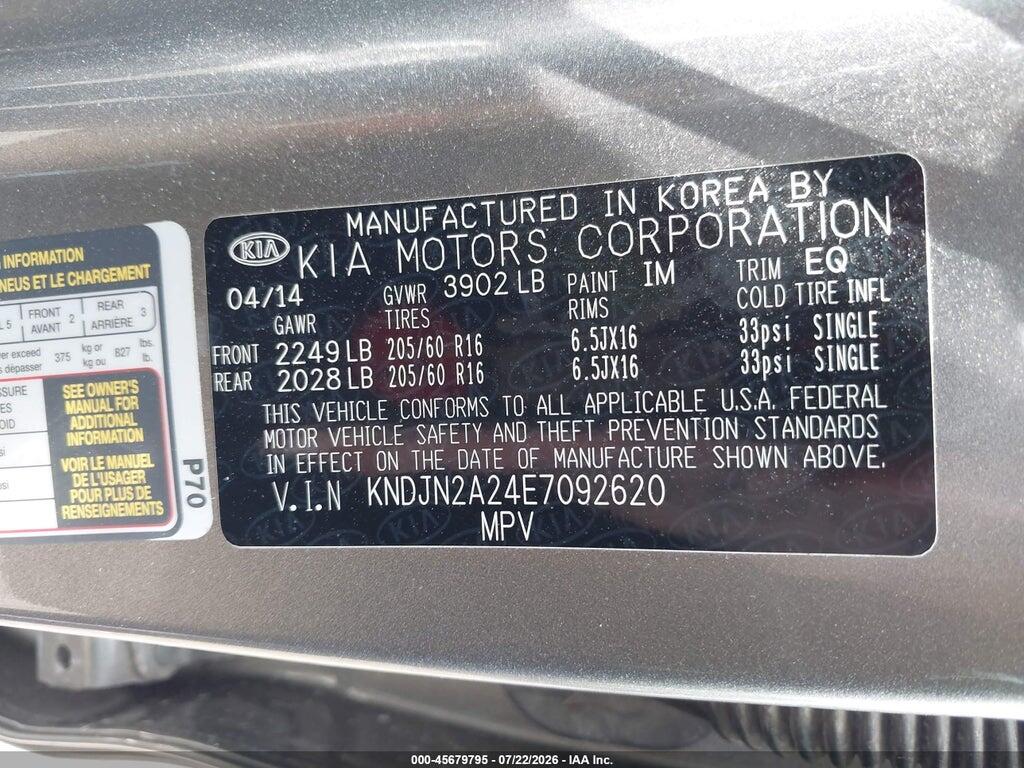 KNDJN2A24E7092620 2014 KIA SOUL photo no. 9