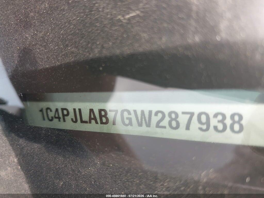 1C4PJLAB7GW287938 2016 JEEP CHEROKEE photo no. 9