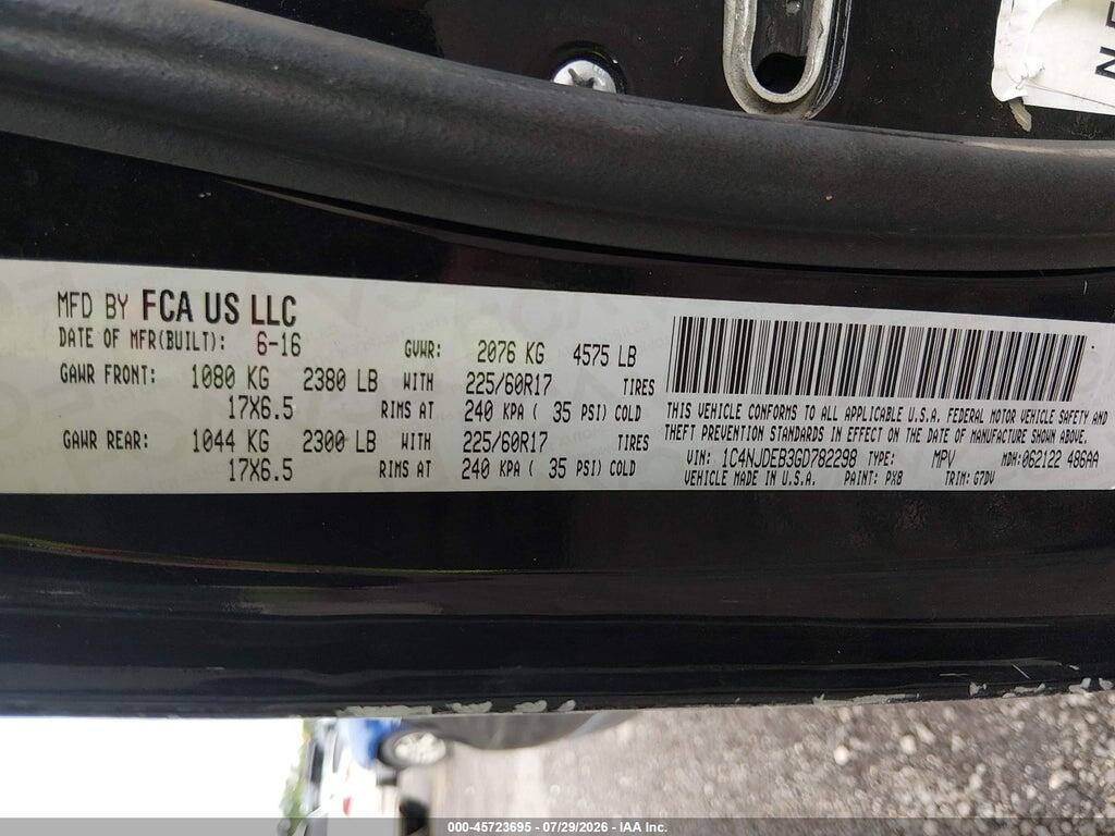 1C4NJDEB3GD782298 2016 JEEP COMPASS photo no. 9