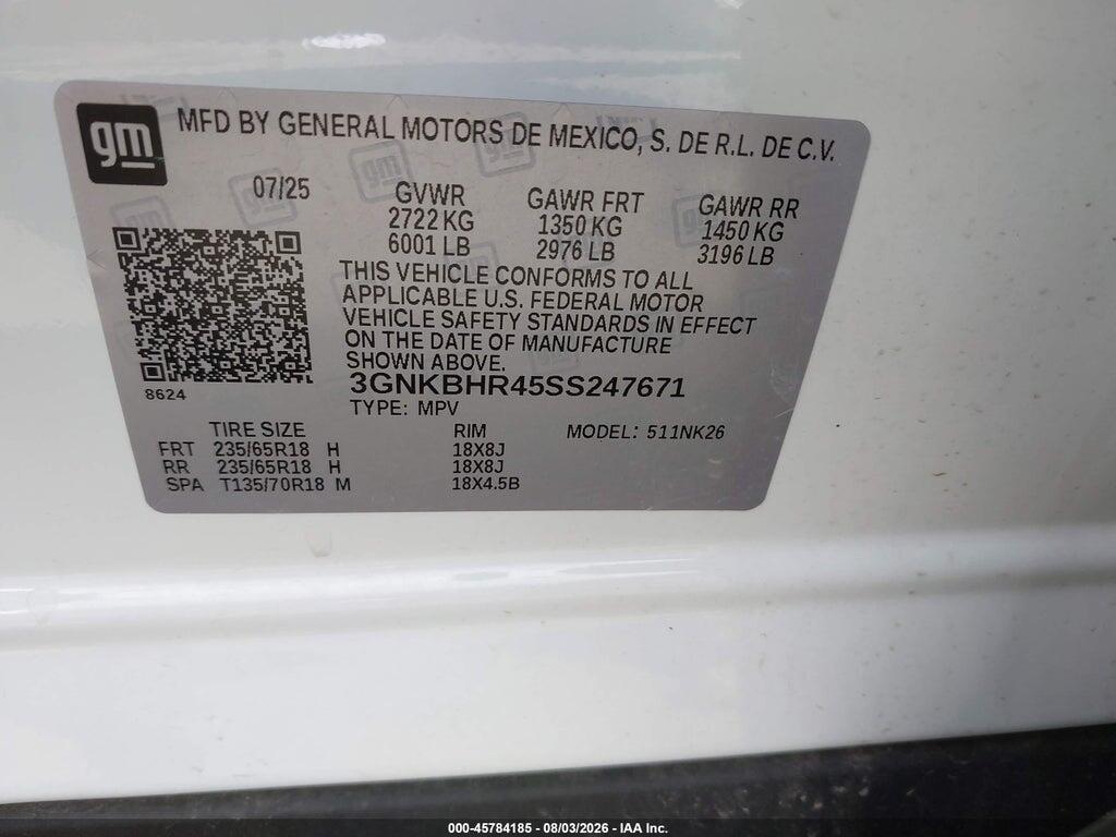 3GNKBHR45SS247671 2025 CHEVROLET BLAZER photo no. 9