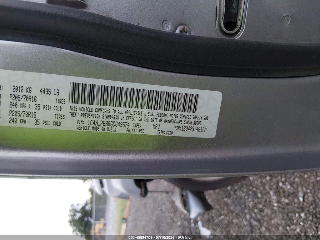 1C4NJPBB8GD649574 2016 JEEP PATRIOT photo no. 9