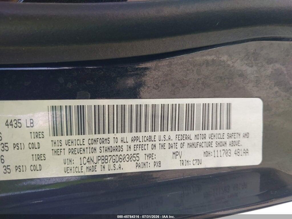1C4NJPBB7GD603055 2016 JEEP PATRIOT photo no. 9
