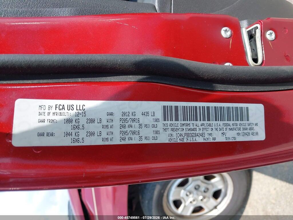 1C4NJPBB3GD642483 2016 JEEP PATRIOT photo no. 9