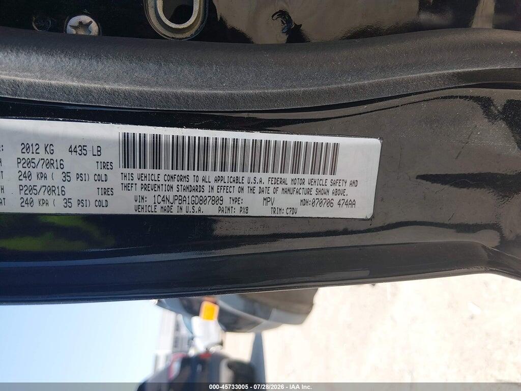 1C4NJPBA1GD807809 2016 JEEP PATRIOT photo no. 9