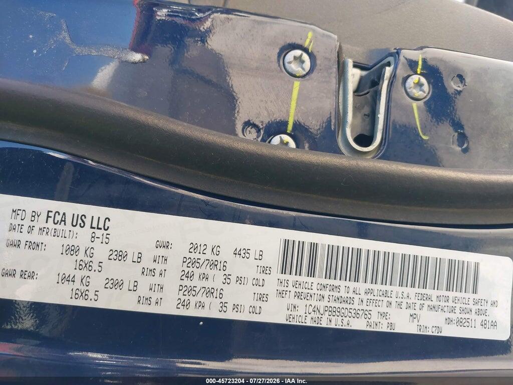1C4NJPBB9GD536765 2016 JEEP PATRIOT photo no. 9