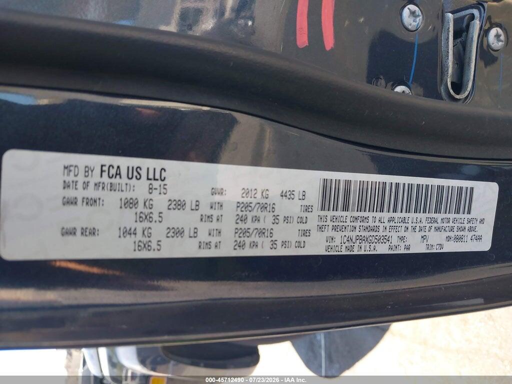 1C4NJPBAXGD503541 2016 JEEP PATRIOT photo no. 9