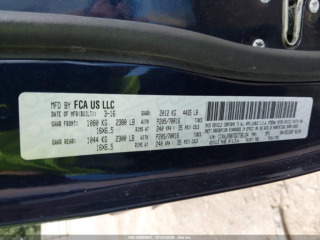 1C4NJPBB7GD736124 2016 JEEP PATRIOT photo no. 9