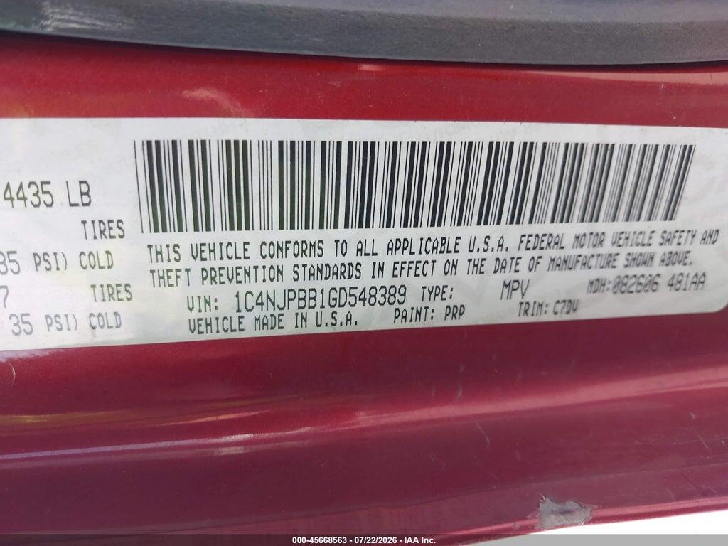 1C4NJPBB1GD548389 2016 JEEP PATRIOT photo no. 9