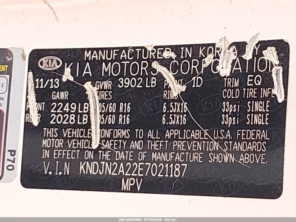 KNDJN2A22E7021187 2014 KIA SOUL photo no. 9