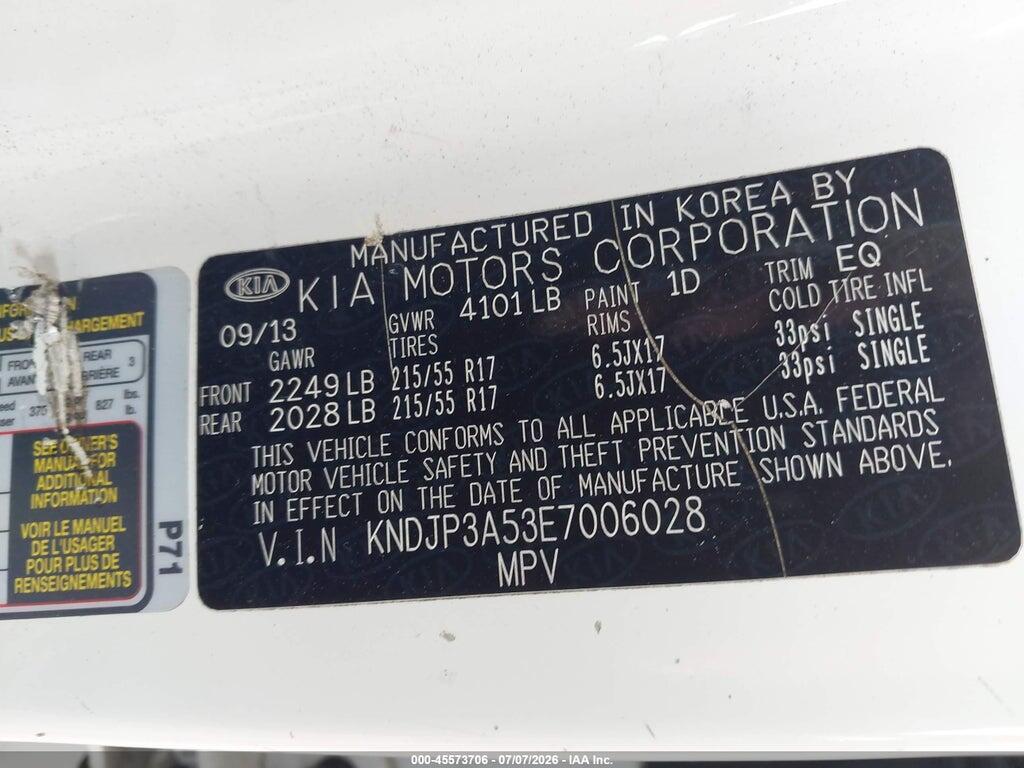 KNDJP3A53E7006028 2014 KIA SOUL photo no. 9