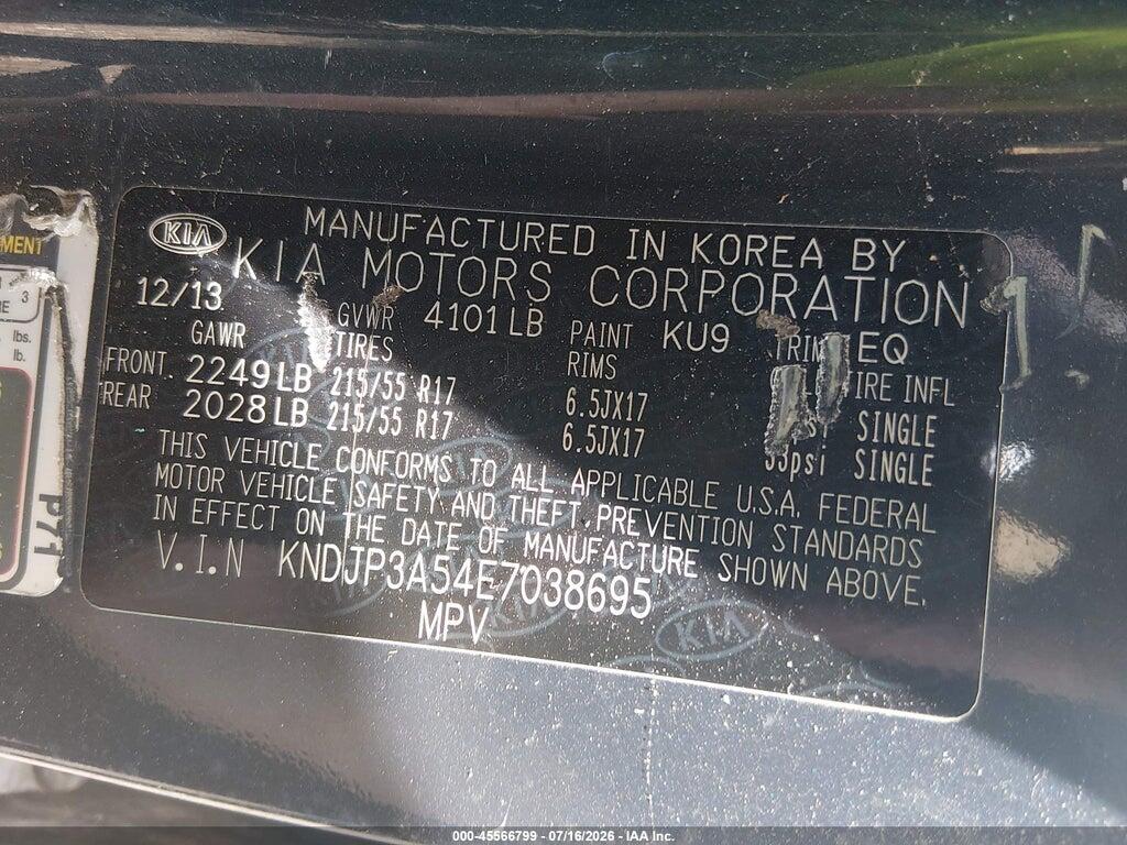 KNDJP3A54E7038695 2014 KIA SOUL photo no. 9