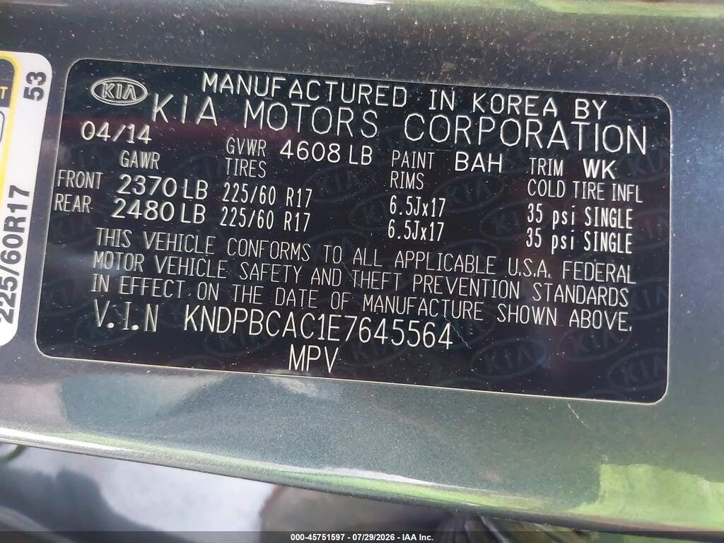 KNDPBCAC1E7645564 2014 KIA SPORTAGE photo no. 9