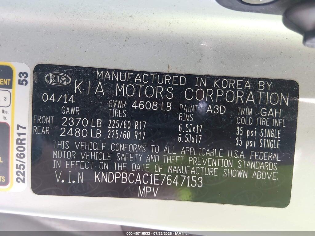 KNDPBCAC1E7647153 2014 KIA SPORTAGE photo no. 9
