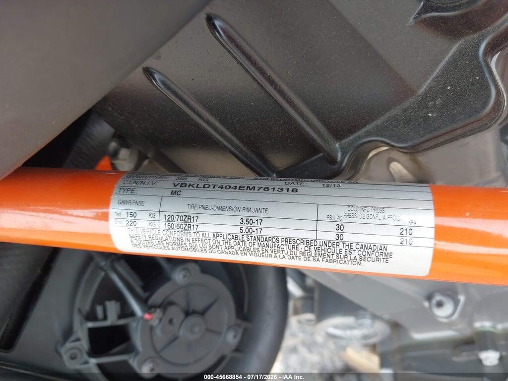 VBKLDT404EM761318 2014 KTM 690 photo no. 10