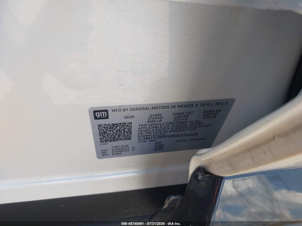 3GN7DSRP8SS224425 2025 CHEVROLET EQUINOX EV photo no. 9
