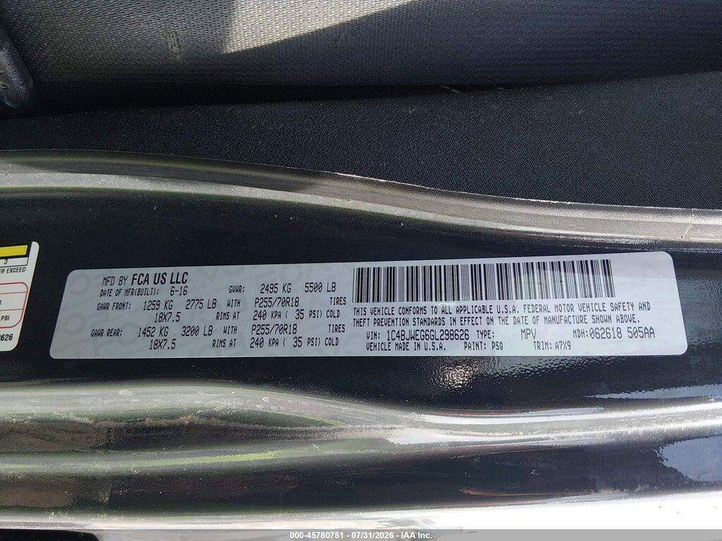 1C4BJWEG6GL298626 2016 JEEP WRANGLER UNLIMITED photo no. 9