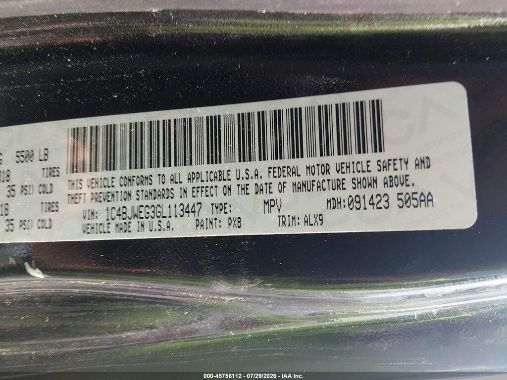 1C4BJWEG3GL113447 2016 JEEP WRANGLER UNLIMITED photo no. 9