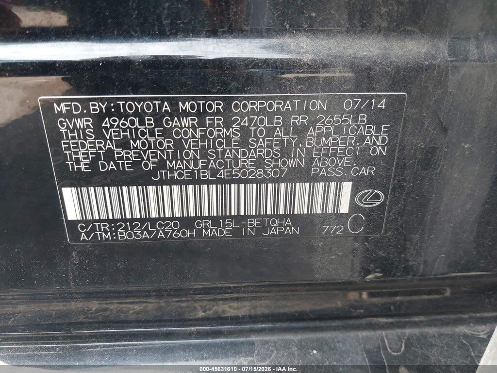 JTHCE1BL4E5028307 2014 LEXUS GS 350 photo no. 9