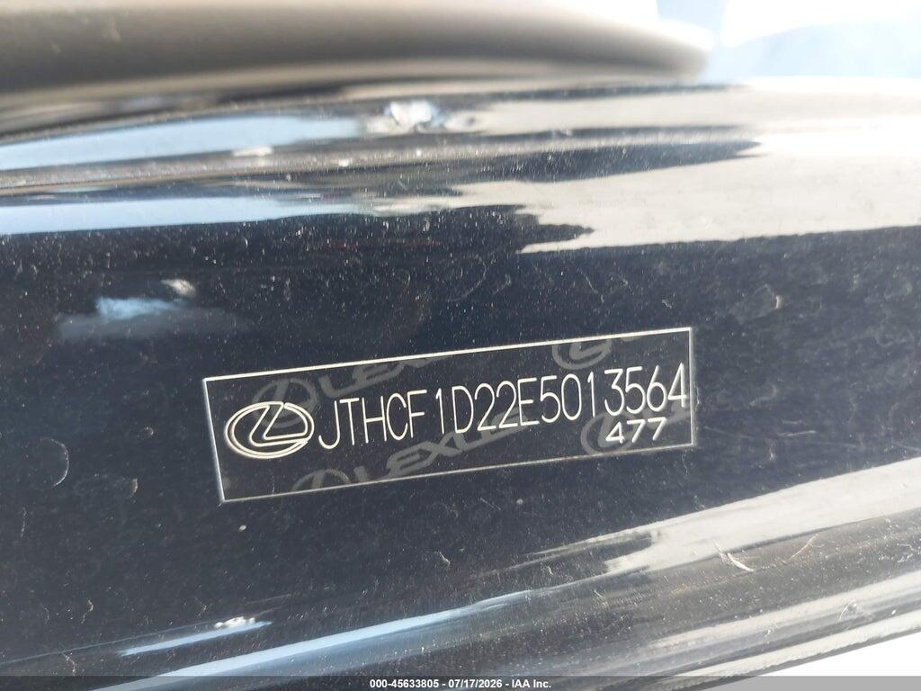 JTHBE1D20E5005137 2014 LEXUS IS 350 photo no. 9