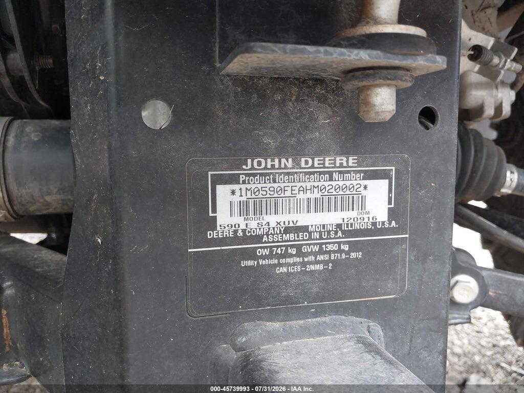 1M0590FEAHM020002 2016 JOHN DEERE ATV photo no. 9