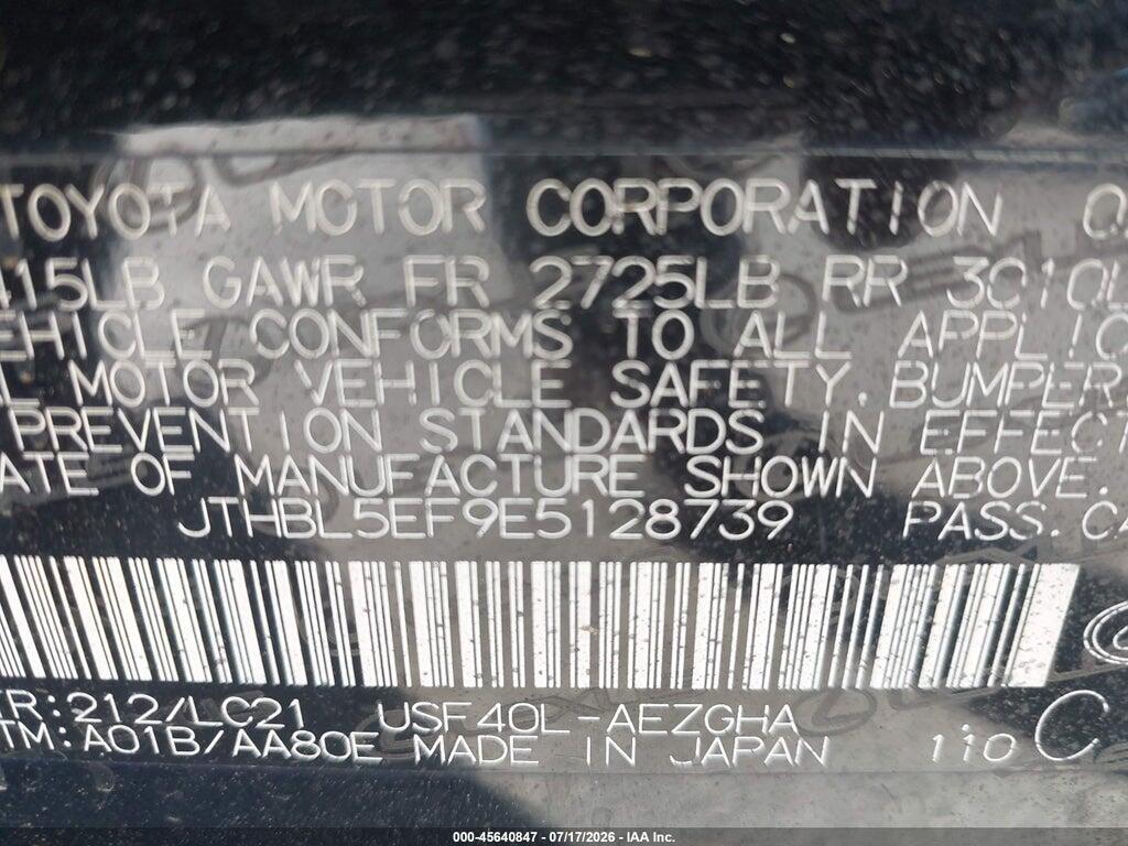 JTHBL5EF9E5128739 2014 LEXUS LS 460 photo no. 9
