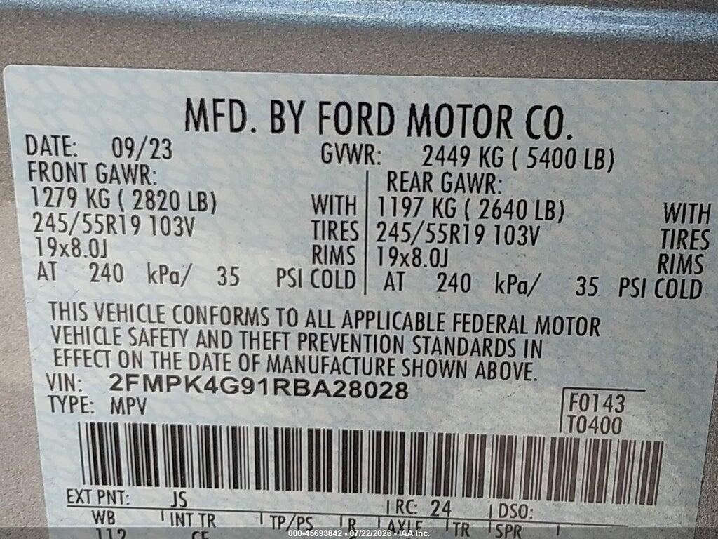 2FMPK4G91RBA28028 2024 FORD EDGE photo no. 9
