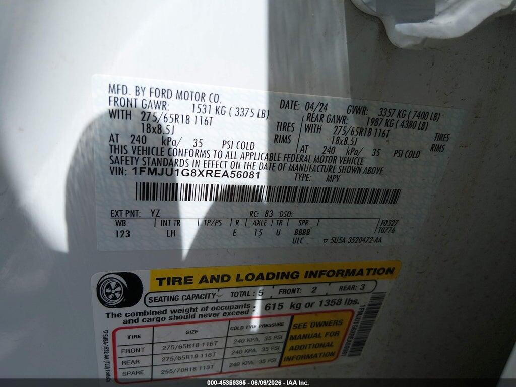 1FMJU1G8XREA56081 2024 FORD EXPEDITION photo no. 9