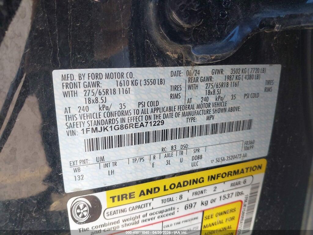 1FMJK1G86REA71229 2024 FORD EXPEDITION photo no. 9