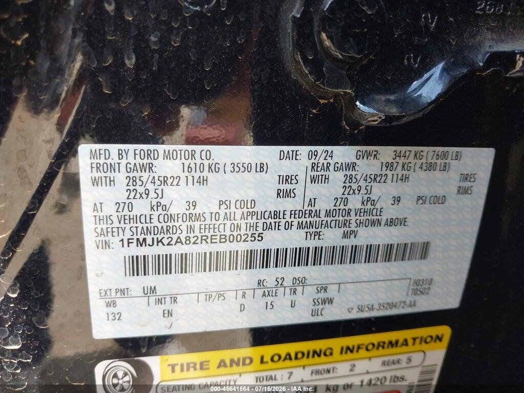 1FMJK2A82REB00255 2024 FORD EXPEDITION photo no. 9