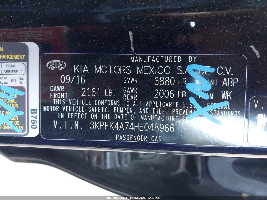 3KPFK4A74HE048966 2017 KIA FORTE photo no. 9