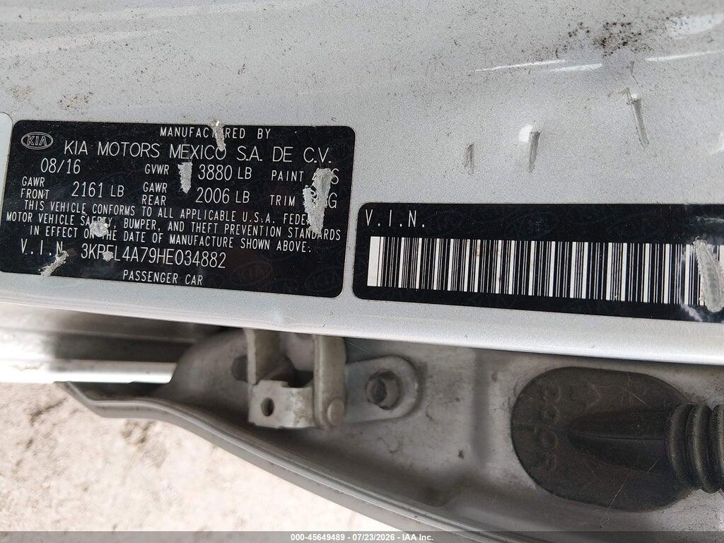 3KPFL4A79HE034882 2017 KIA FORTE photo no. 9