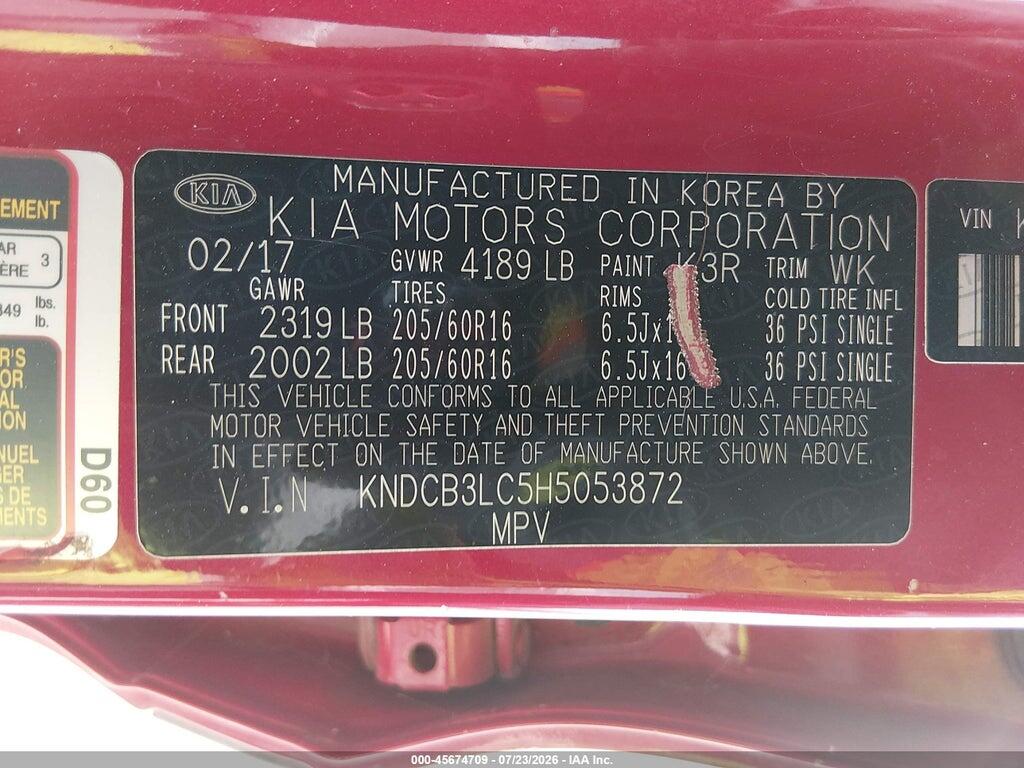KNDCB3LC5H5053872 2017 KIA NIRO photo no. 9